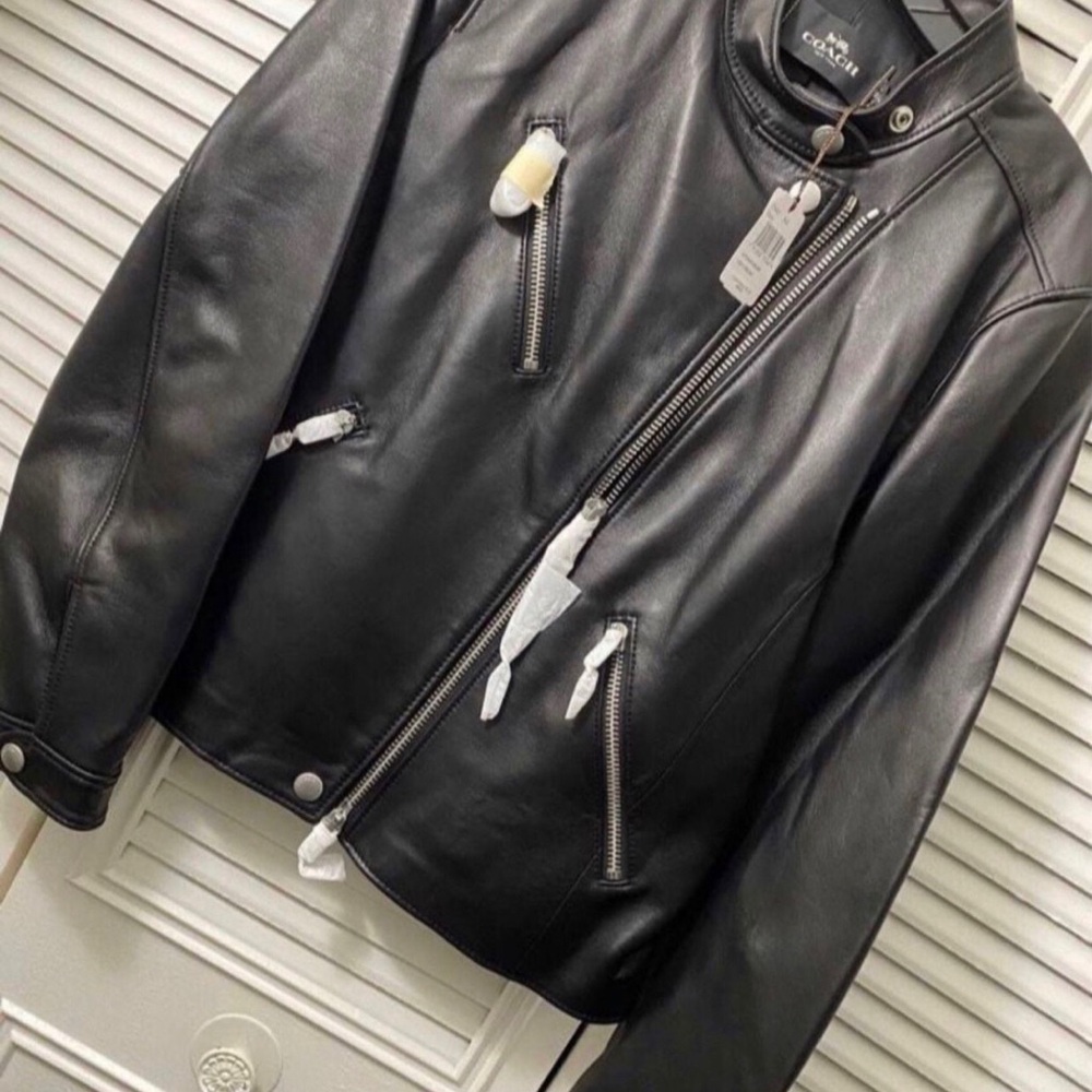 Coach Black Leather Racer Jacket